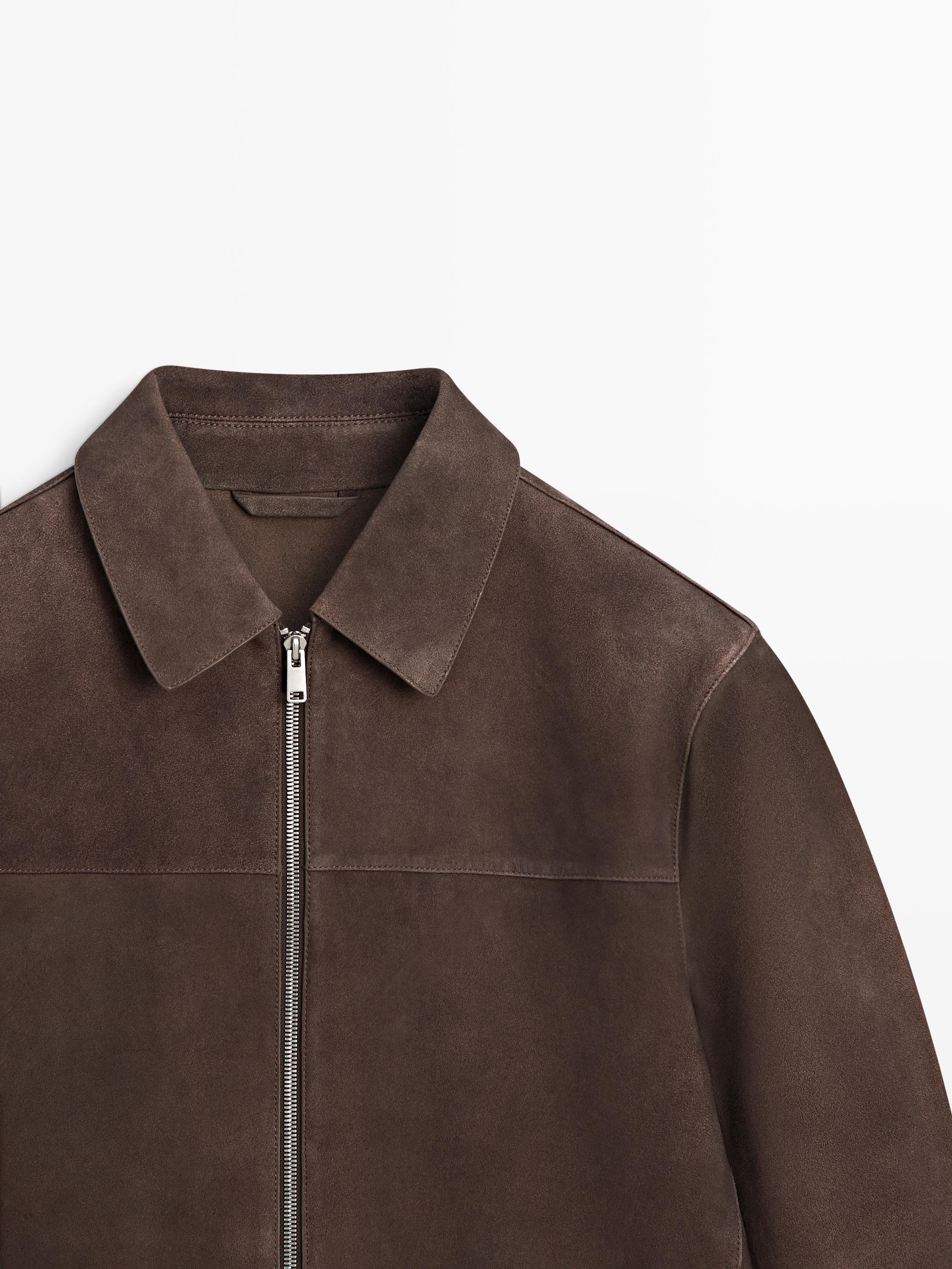 Suede leather jacket